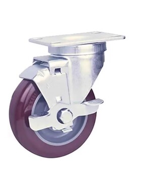 聚氨酯脚轮/万向型/带边刹 C-LWS/C-LWF/C-LWSBB75/90/100/125-U