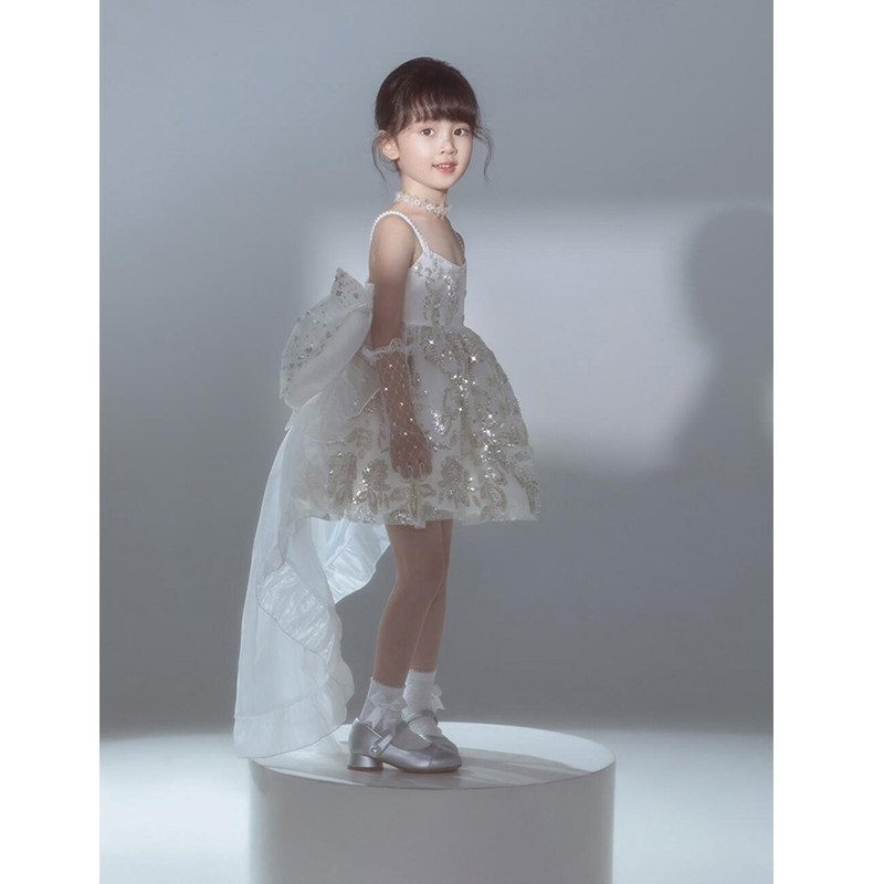 八音盒元素公主裙女童轻奢礼服