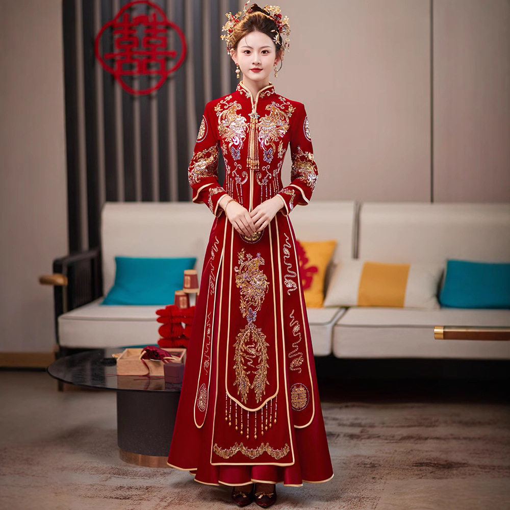 新款中式秀禾服新娘嫁衣敬酒出阁