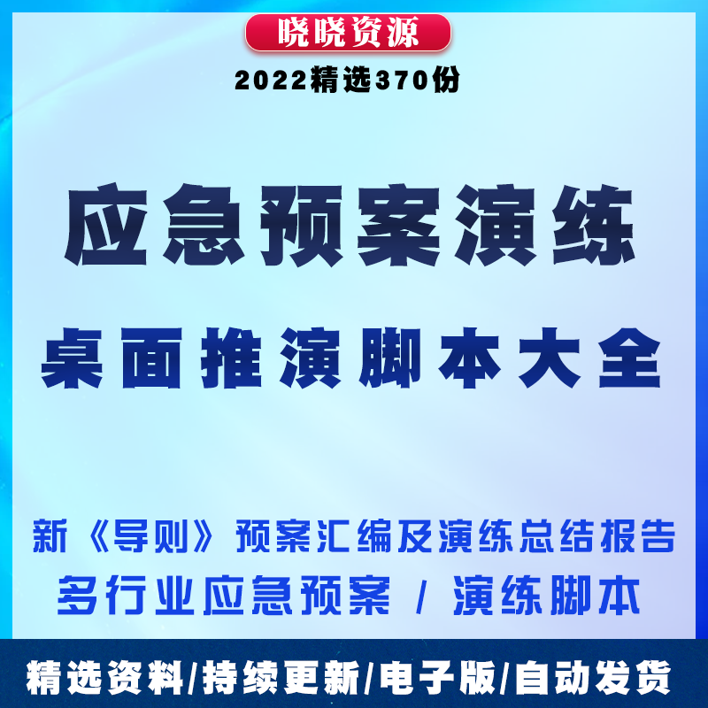 应急预案桌面推演应急演练方案汇编脚本大全 编制导则解读2023年怎么样,好用不?