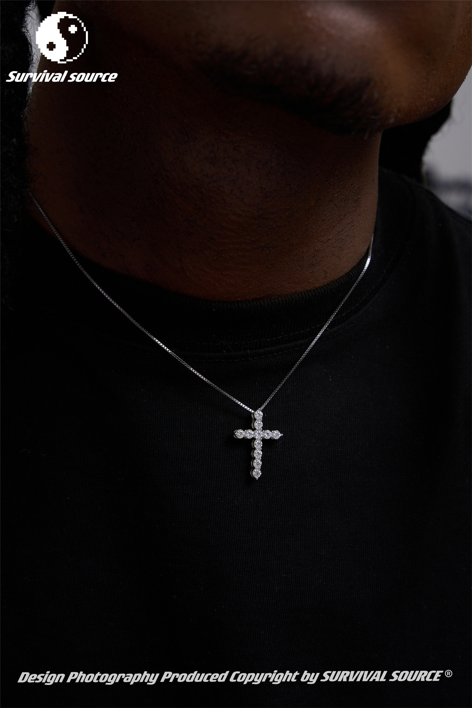 thumbnail for SSOURCE Mozan S925 sterling silver horse thinking with the same style hip-hop trend full diamond pendant street VVS color ins