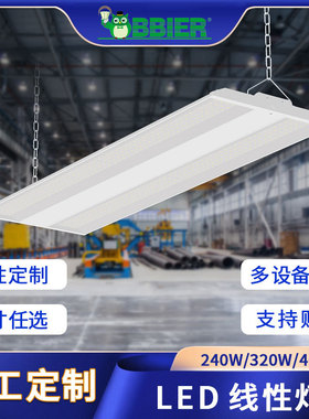 跨境定制led工矿灯240W320W400WLED线性灯大功率面板灯防眩天棚灯