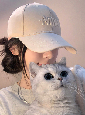 China刺绣棒球帽女2025新款大头围时尚硬顶鸭舌帽子男百搭显脸小