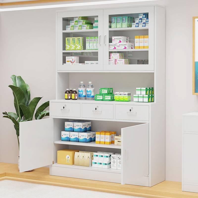木质药店货架西药柜药房药品展示柜处方柜药柜诊所柜台医用展示架