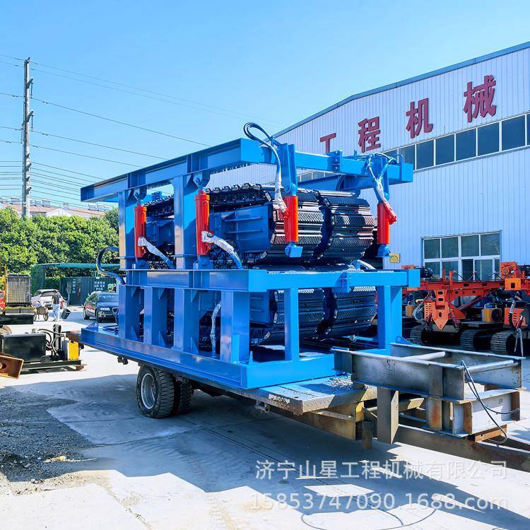 钢制履带牵引式皮带拉伸机矿井斜坡用换带机电控式双轨拉拽设备