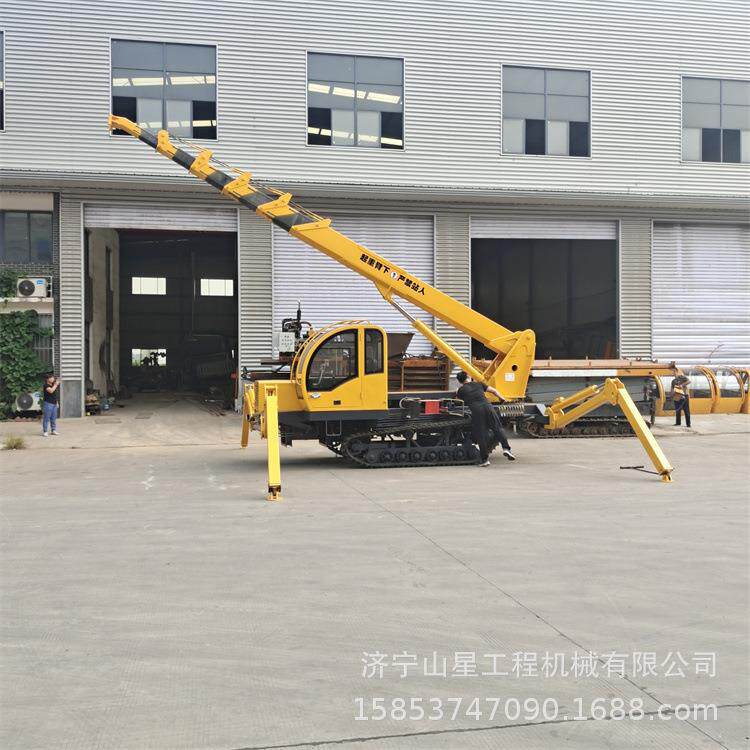 60º旋转施工履带蜘蛛吊油电两锰钢伸缩大臂狭窄路段空间吊装