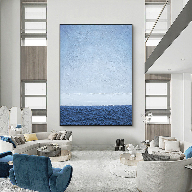 原创手绘肌理油画3d立体石头实物画软装样板房客厅玄关酒店挂画