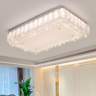 轻奢水晶吸顶灯客厅灯LED护眼家用灯饰房间餐厅卧室灯具新房装修