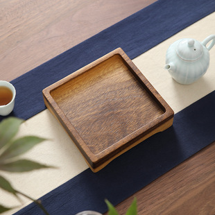 厂家直销南美胡桃整木壶承台 茶壶隔热垫 简约家用茶托 方形杯垫