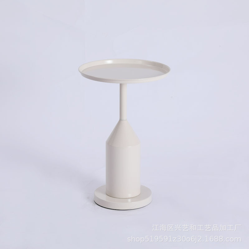直供简约现化圆形小茶几家居客厅边几奶油风轻奢阳台角几酒店休闲