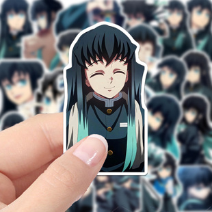 【霞柱】24张高清防水贴纸鬼灭之刃动漫周边时透无一郎手账贴画