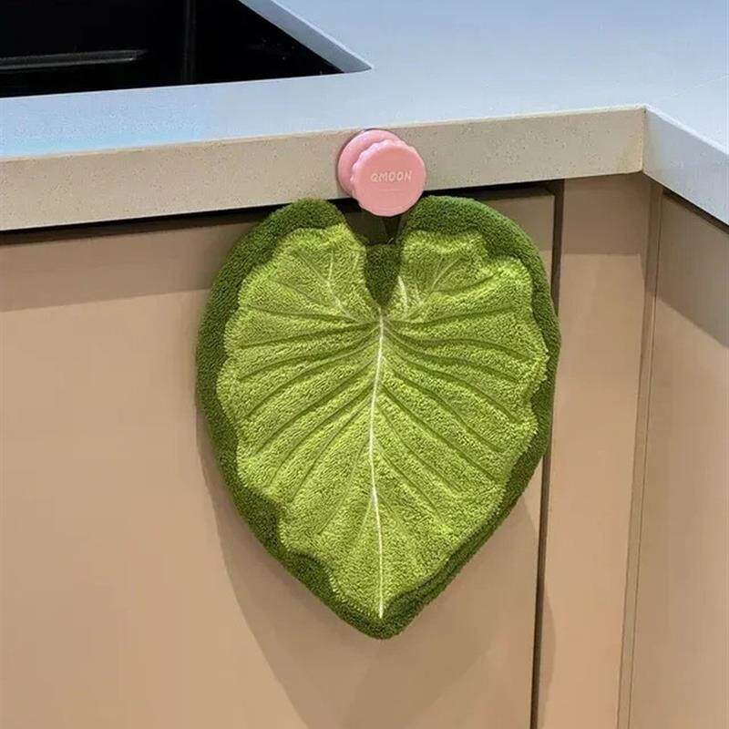 挂式叶子擦手巾加厚吸水不掉毛