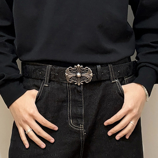 皮带男款2026夏新款简约百搭牛仔裤腰带潮流年轻人装饰黑色宽裤带