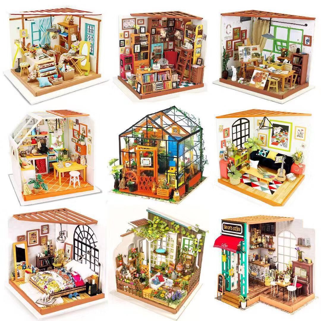 若态/3D立体拼图丽莎裁缝铺乔伊半岛客厅拼装手工DIY小屋生日礼物