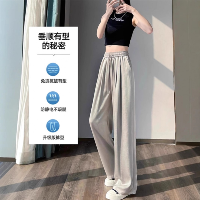提花醋酸裤子女夏季薄款2025年新