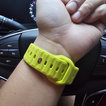 适用华为gt5表带GT4表带GT3男Watch4Pro荣耀Magic智能运动Watch3男款2E新款46/42mm新款荧光绿运动硅胶手表带