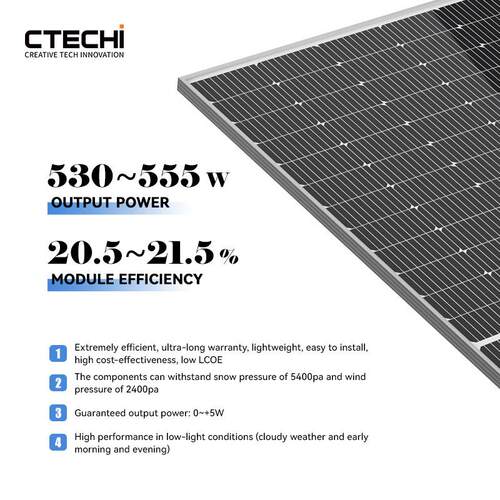支持LWo效go电定制550W600W70FLK0太阳能板光伏组件高太阳能电池