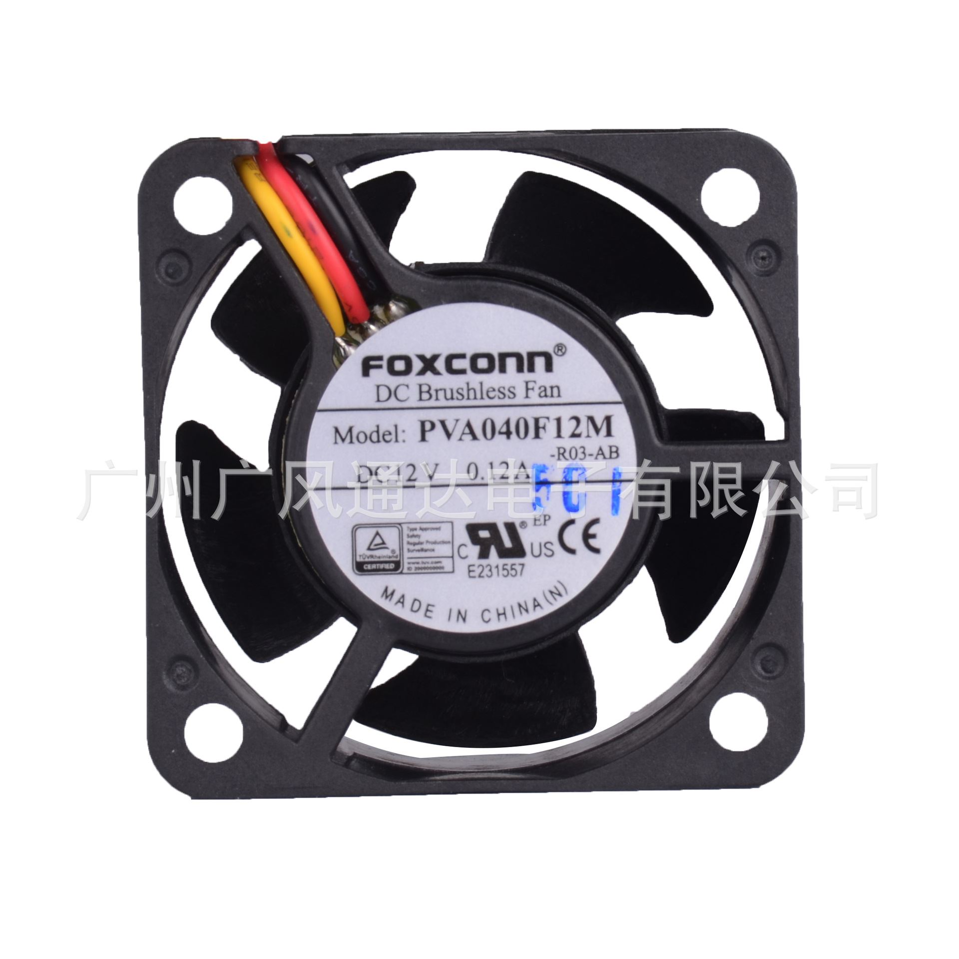 FOXCONN富士康 PVA040F12M 变频器风扇4020 DC12V 0.12A 3线