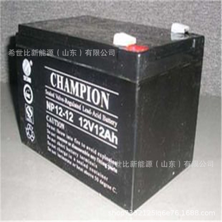 CHAMPION志成冠军蓄电池NP12-12阀控式铅酸免维护12V12AH数据机房