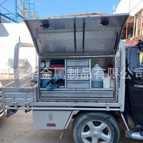 徐州厂家直销指针花铝板工具箱皮卡拖车铝合金工具箱来图定制加