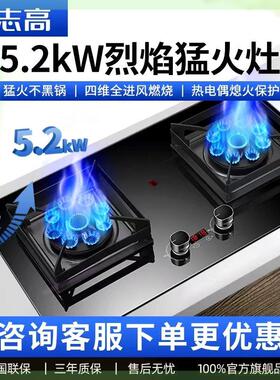 燃气灶猛火双灶煤气灶天然气灶液化气大火台式嵌入式JZT-BZ