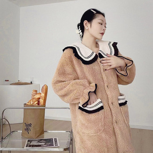 维安花密睡衣女薄绒少女网红风家居服俩件套装高级感气质秋冬显白