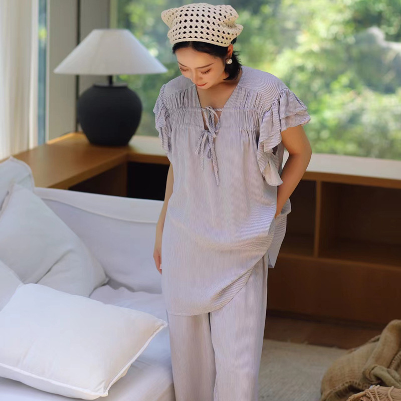 维安花密【漫野碎花】法式碎花睡衣女纯棉小吊带俩件套家居服