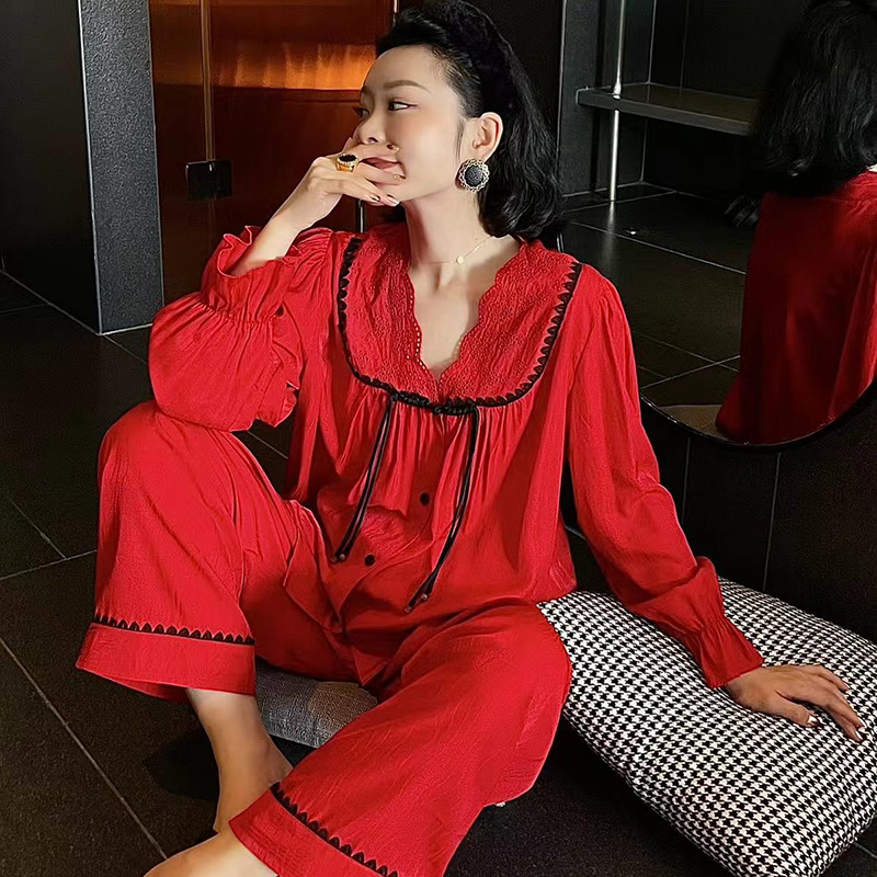 维安花密【漫野碎花】法式碎花睡衣女纯棉小吊带俩件套家居服