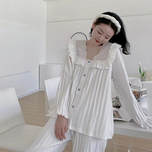 维安花密睡衣女薄绒少女网红风家居服俩件套装高级感气质秋冬显白