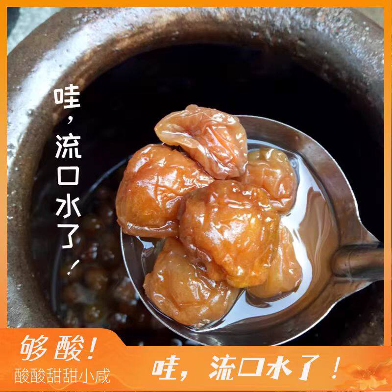 广西特产咸水梅腌制咸酸梅青梅子咸话梅盐水青竹梅开胃蒸鱼蒸排骨