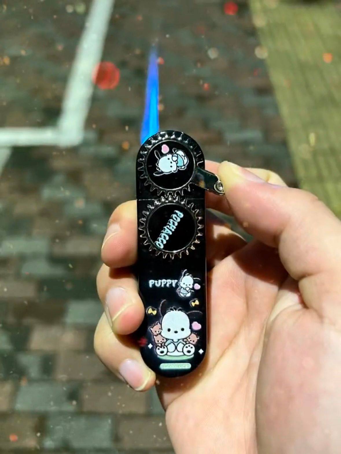 网红ins库洛米齿轮摇臂打火机防风送男友女生可爱创意个性高颜值