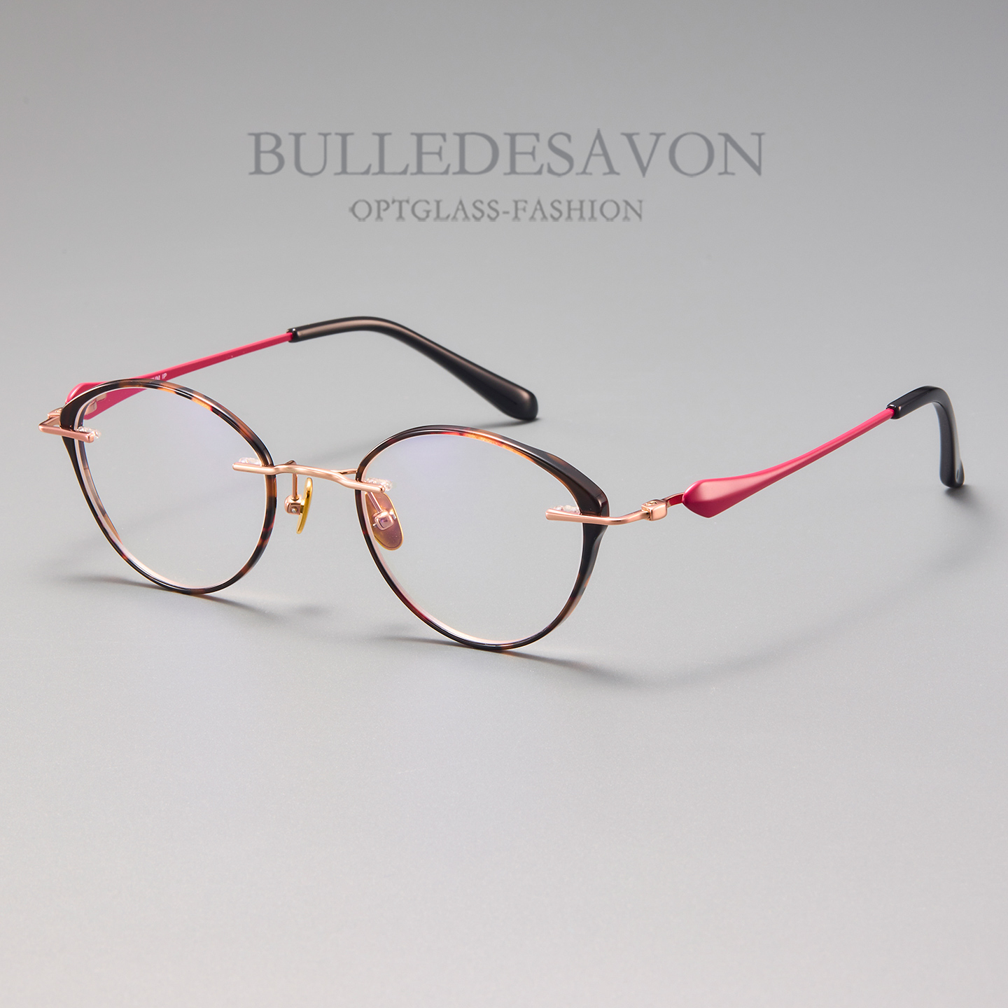 OTO港风小猫眼眼镜框架小众超轻拼色纯钛高颜值男女可配近视度数