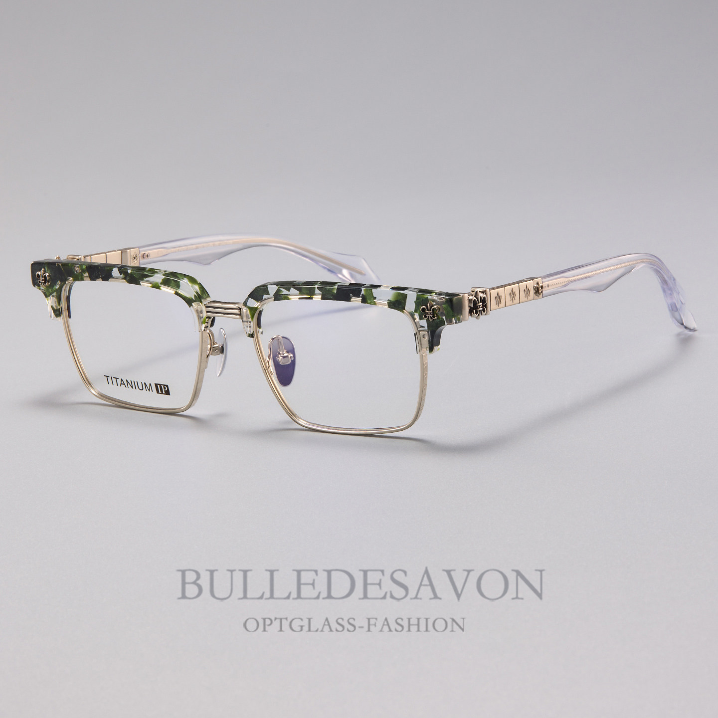 thumbnail for 26 new ke, heart myopia glasses frame, men's and women's big faces, retro business leopard print eyebrow frame, can be matched with prescription color change