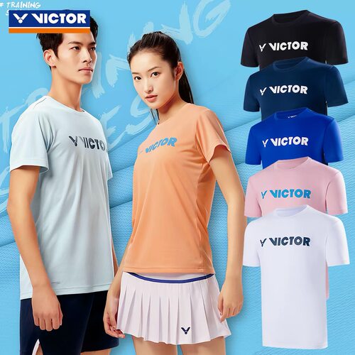 VICTOR胜利羽毛球服吸汗短袖T恤夏新款威克多户外运动短袖T-40050