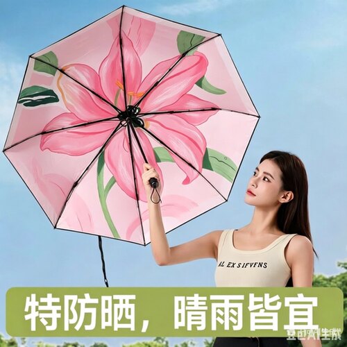 太阳伞蕉下晴雨两用三折BM398