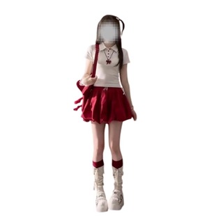 MUXMU学院风短袖t恤男女夏设计感修身显瘦甜辣小众纯欲辣妹上衣