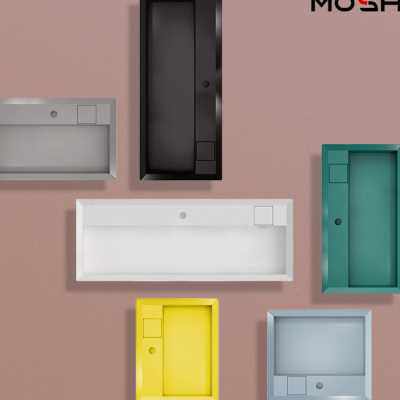 台控隐藏式侧排水台上盆单盆洗脸洗手盆侧边下水阳台小尺寸浴室柜