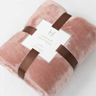毛巾被纯色沙发珊瑚绒毯 HJ毛毯法兰绒加厚 毯子空调毯双人床单夏季
