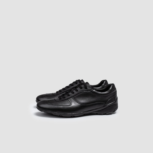 胎牛皮V底舒适真皮运动赛车鞋