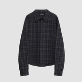 3BLK 衬衫 日本进口泡泡纱 Boxy短宽格纹长袖