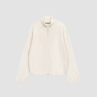 Baby 100% Cashmere羊绒高领拉链毛衣 意产LoroPiana纱线 3BLK