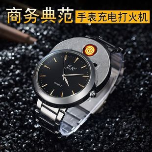 男士 多功能点烟器厂家电子手表USB礼品打火机 创意电子腕表