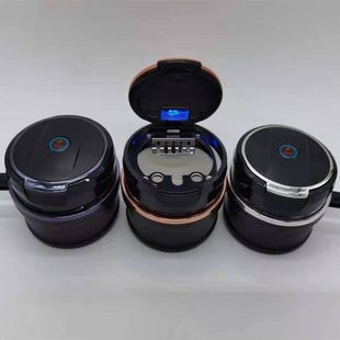 车载出风口悬挂式多功能创意个性烟灰缸车内带盖水杯架LED烟灰缸