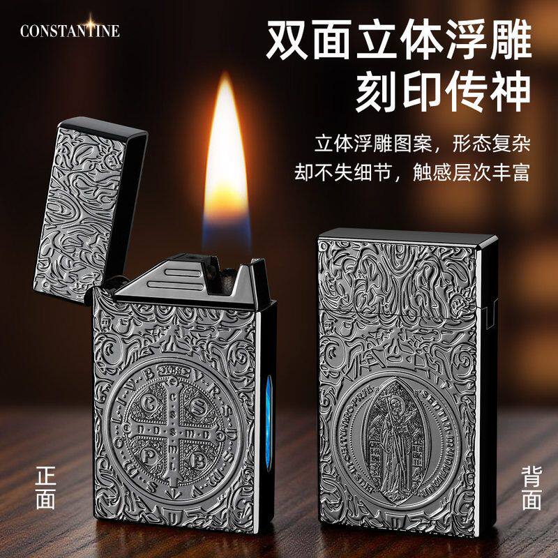 T13康斯坦丁智能点火声控朗声煤油打火机金属感应油电混合打火机