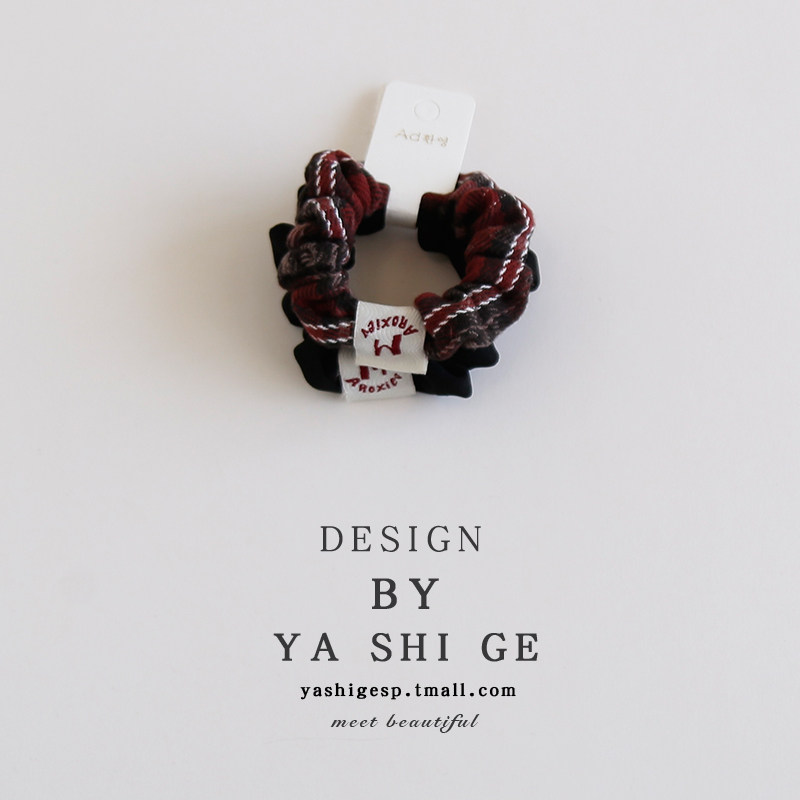 法式复古秋冬格子小肠发圈小众韩系扎马尾头花日常百搭简约头绳,饰品/流行首饰/时尚饰品新,发饰,淘宝优惠券,粉丝福利购,淘宝优惠卷