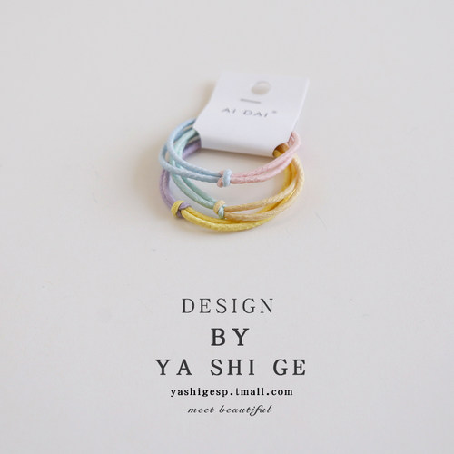 韩国高弹力简约发圈双色