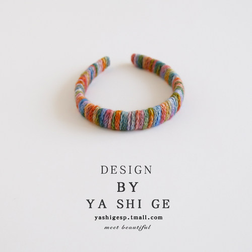 彩色毛线发箍小众高级感气质发卡