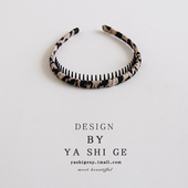 经典 复古风碎发布艺头箍洗脸化妆防滑带齿发箍韩国百搭高级感头饰