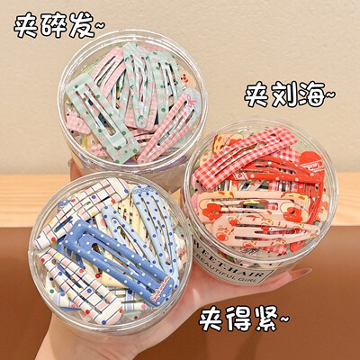 甜美可爱格纹发夹女网红新款碎发bb夹子少女心刘海夹儿童发卡发饰