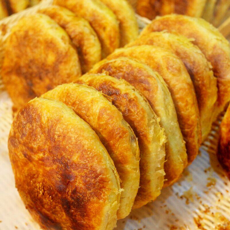 东北烧饼哈尔滨烧饼真空包装老式油盐烧饼油酥烧饼早餐烧饼加热